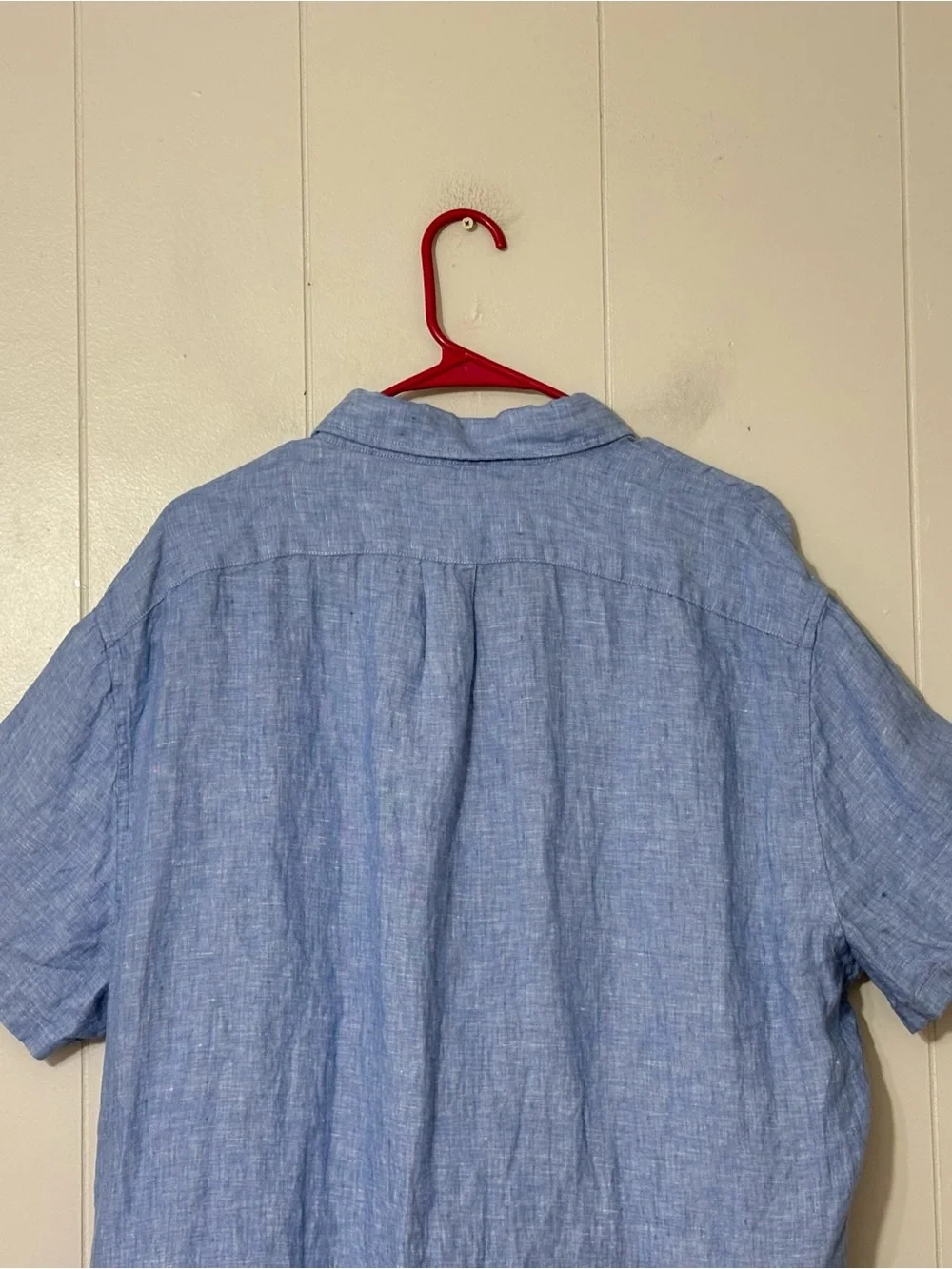 J.Crew Baird McNutt Irish Linen Shirt XL Blue Short Sleeve Button Front NWT - Picture 9 of 15